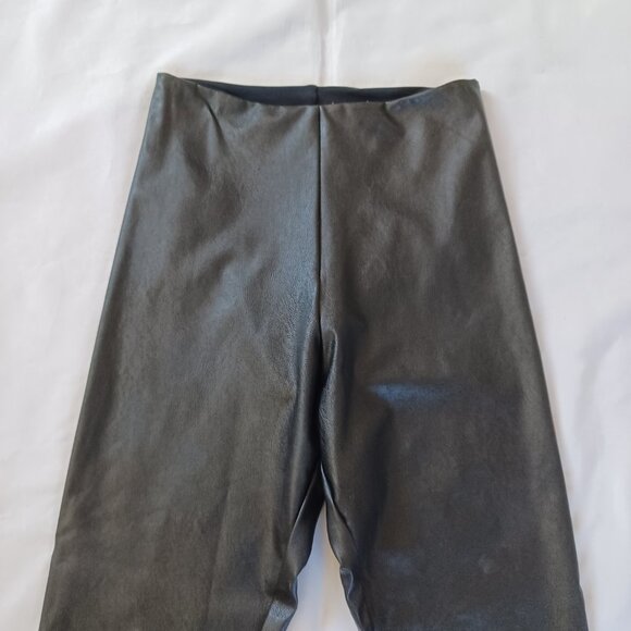 Commando Faux Leather Leggings Black Control Control Top High Waist Size L - Picture 3 of 11